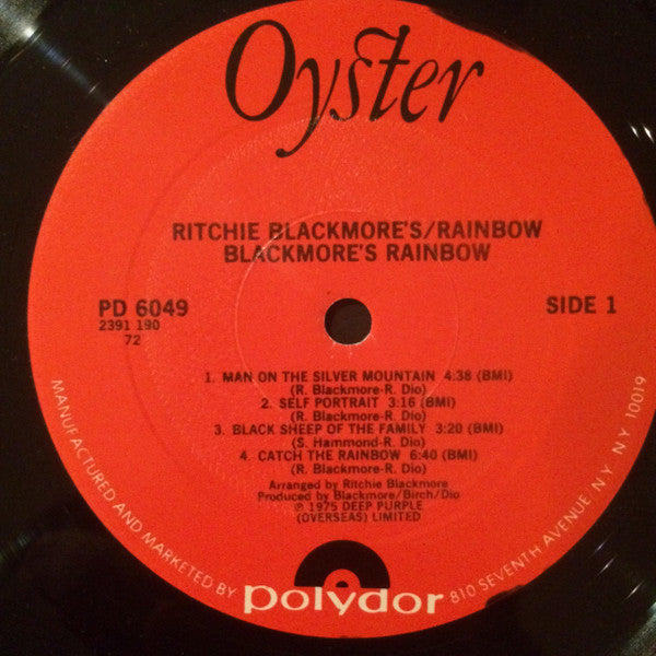 Rainbow : Ritchie Blackmore's Rainbow (LP, Album, 72)