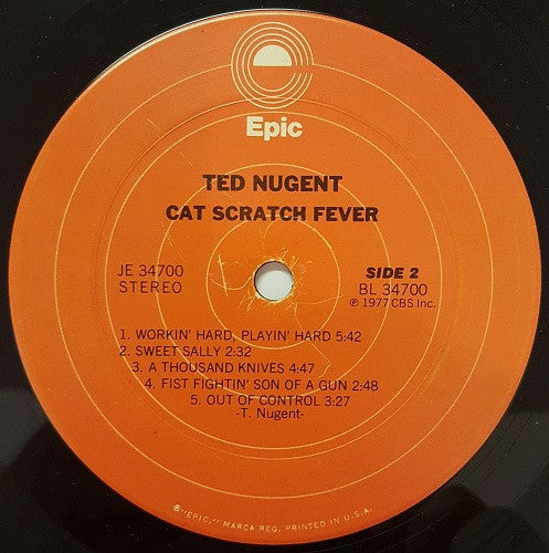 Ted Nugent : Cat Scratch Fever (LP, Album, Gat)