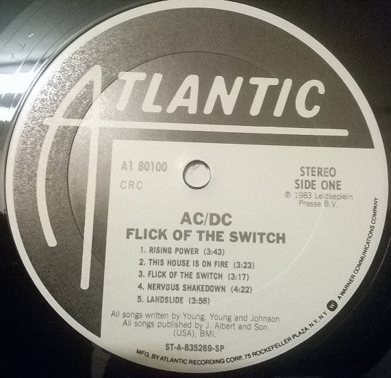 AC/DC : Flick Of The Switch (LP, Album, Club, CRC)