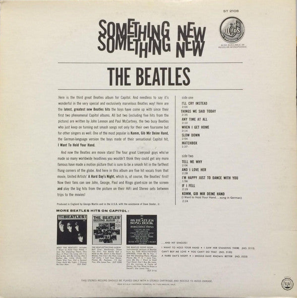 The Beatles : Something New (LP, Album, RE, Jac)