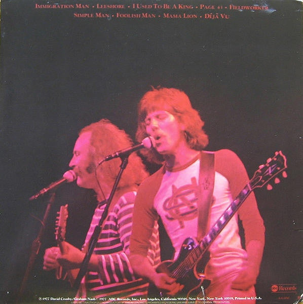 Crosby & Nash : Live (LP, Album)