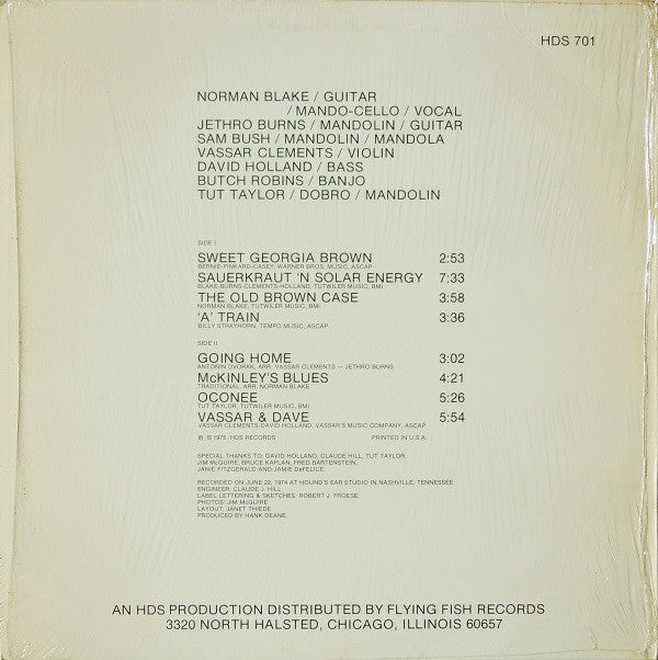 Norman Blake (2) / Tut Taylor / Sam Bush / Butch Robins / Vassar Clements / Dave Holland / Jethro Burns : Norman Blake / Tut Taylor / Sam Bush / Butch Robins / Vassar Clements / David Holland / Jethro Burns (LP, Album, All)