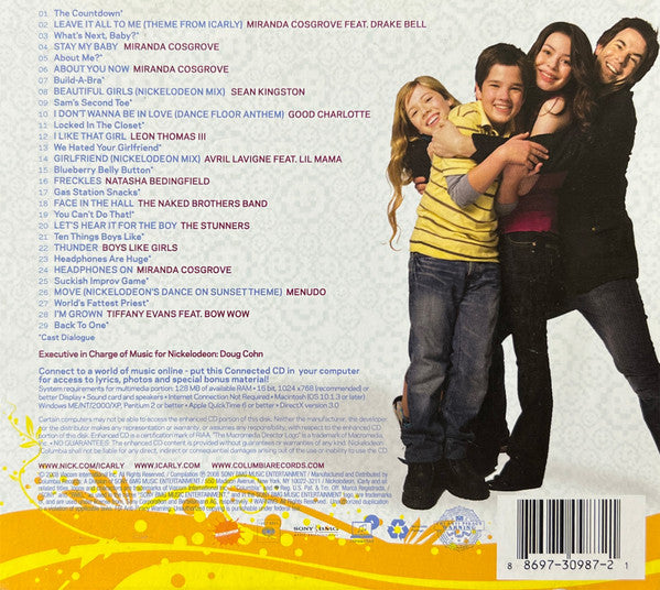 Various : iCarly (Music From And Inspired By The Hit TV Show) (CD, Album, Comp, Gat)