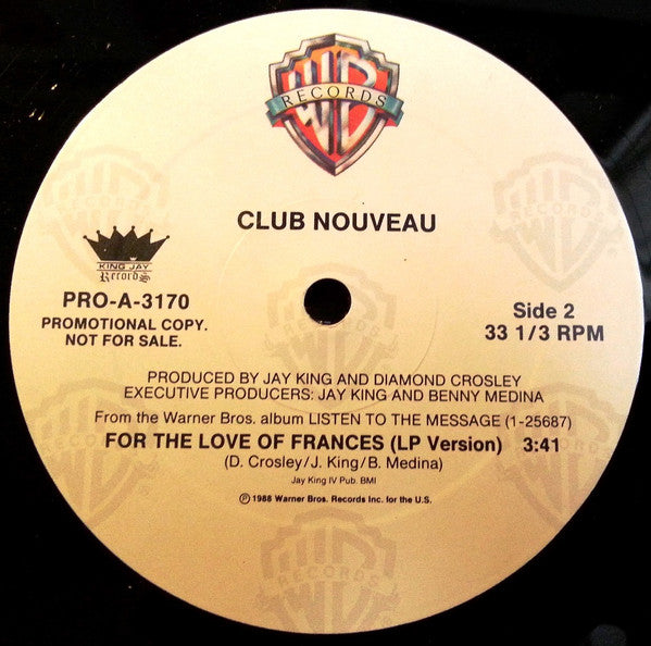 Club Nouveau : For The Love Of Frances (12", Maxi)