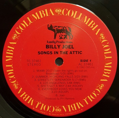 Billy Joel : Songs In The Attic (LP, Album, Ter)