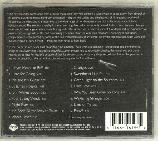 Tony Rice : Night Flyer: The Singer Songwriter Collection (CD, Comp)