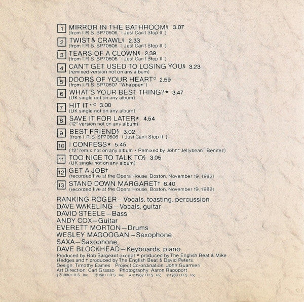 The Beat (2) : What Is Beat? (CD, Comp, RP)