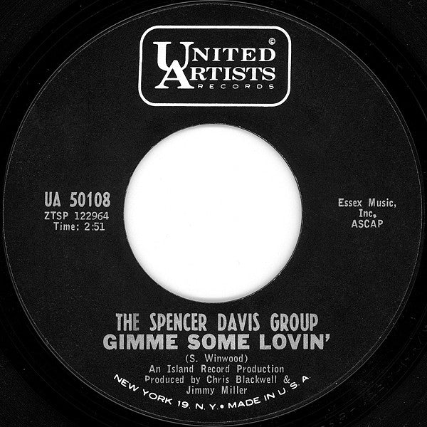 The Spencer Davis Group : Gimme Some Lovin' (7", Single, Mono, Styrene, Pit)