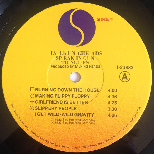Talking Heads : Speaking In Tongues (LP, Album, Jac)