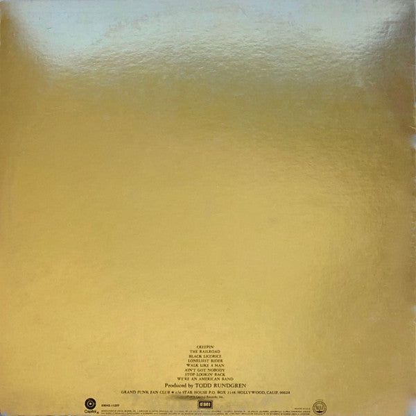Grand Funk Railroad : We're An American Band (LP, Album, Yel)