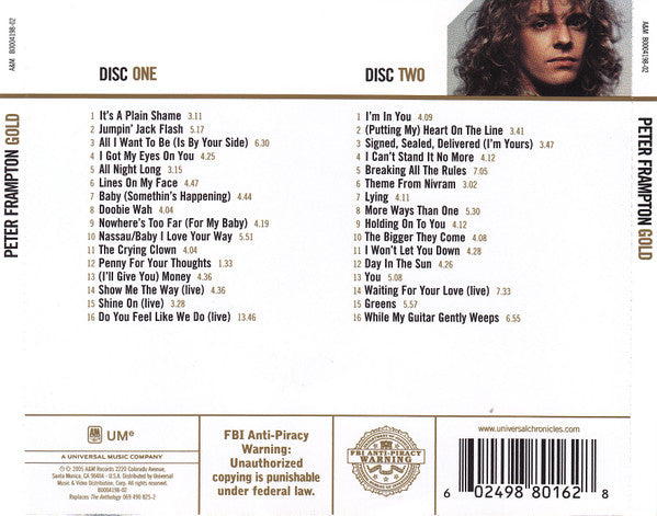 Peter Frampton : Gold (2xCD, Comp, RM)