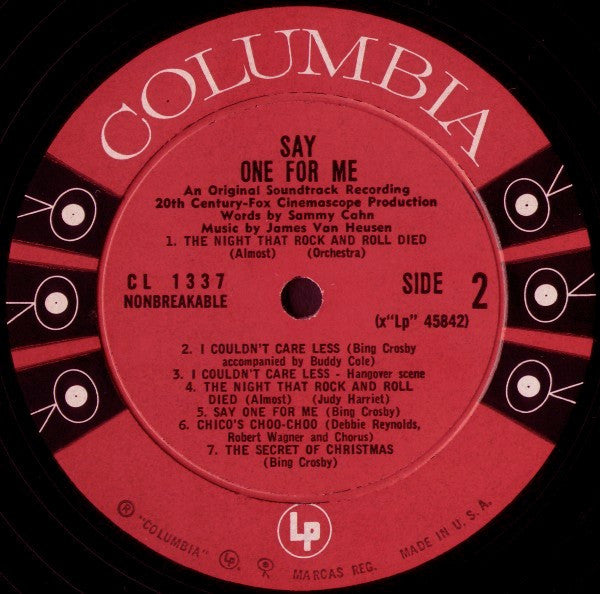 Bing Crosby, Debbie Reynolds, Robert Wagner (3), Lionel Newman And His Orchestra : Say One For Me (An Original Sound Track Recording) (LP, Album)
