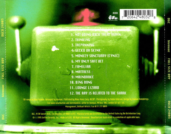 Bivouac : Full Size Boy (CD, Album, Promo)