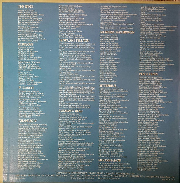 Cat Stevens : Teaser And The Firecat (LP, Album, RE, Ter)