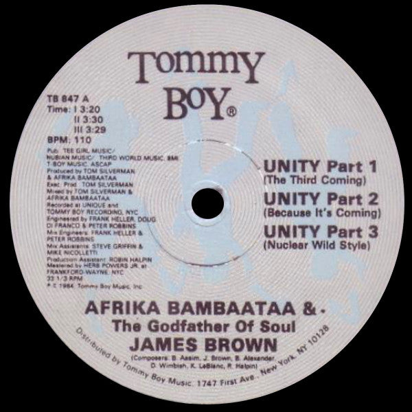 Afrika Bambaataa & James Brown : Unity (12", Single)