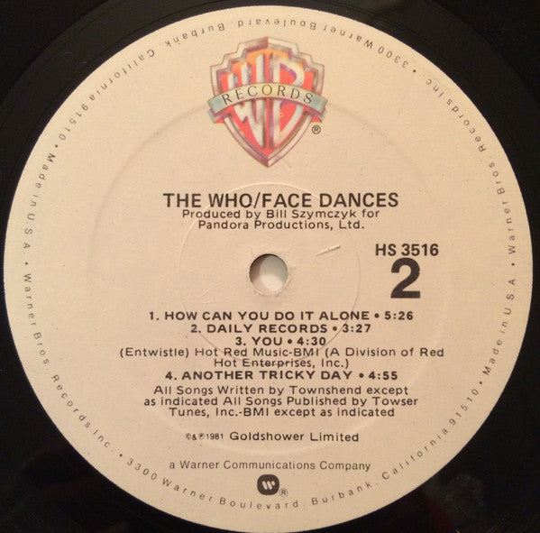 The Who : Face Dances (LP, Album, Spe)