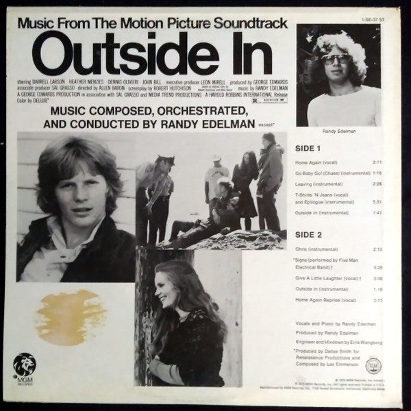 Randy Edelman : Outside In (LP, Promo)