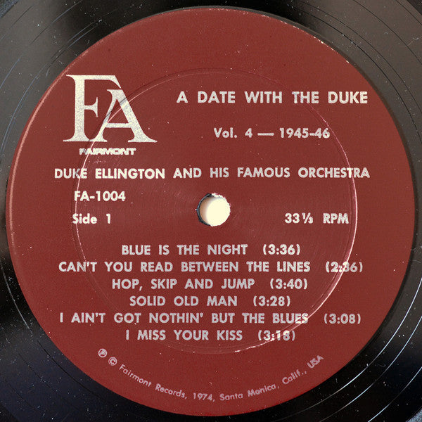 Duke Ellington And His Orchestra : A Date With The Duke Vol.4 1945-46 (LP, Mono)