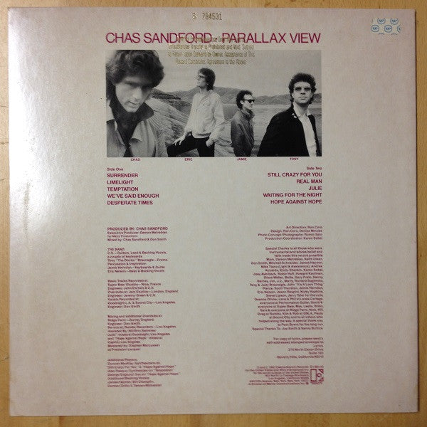Chas Sandford : Parallax View (LP, Album, Promo, SP )