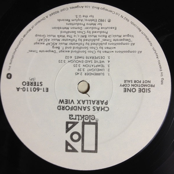 Chas Sandford : Parallax View (LP, Album, Promo, SP )