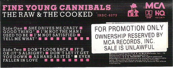 Fine Young Cannibals : The Raw & The Cooked (Cass, Album)