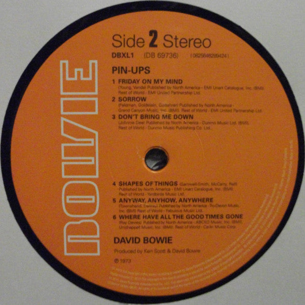 David Bowie : Pinups (LP, Album, RE, RM, 180)