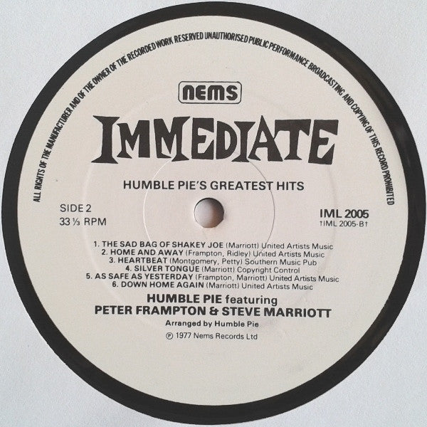 Humble Pie : Greatest Hits (LP, Comp)