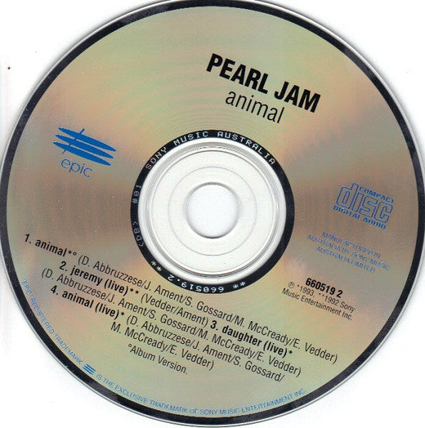 Pearl Jam : Animal (CD, Maxi, Car)