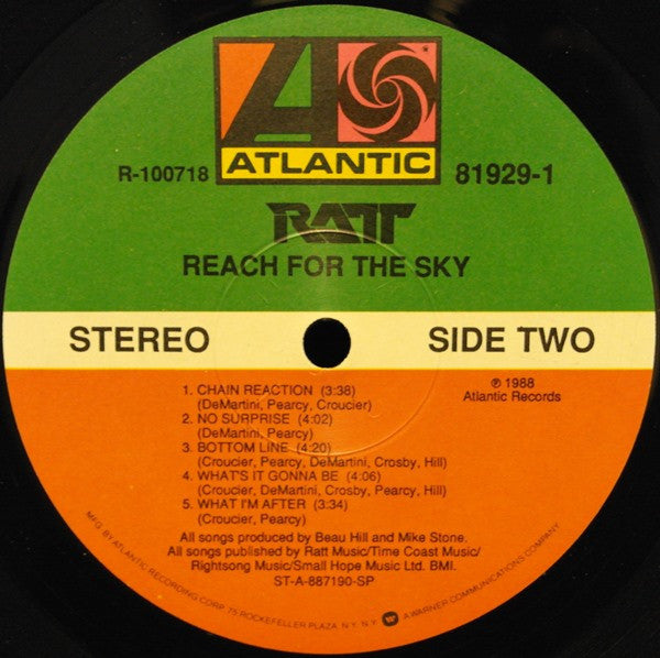 Ratt : Reach For The Sky (LP, Album, Club)