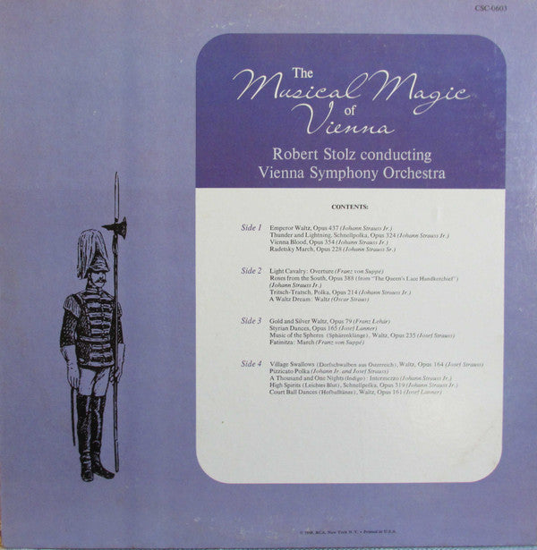 Robert Stolz Conducting Wiener Symphoniker : The Musical Magic Of Vienna (2xLP, Album, Ind)