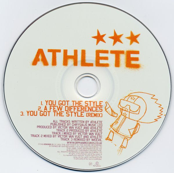 Athlete : You Got The Style (CD, Single)