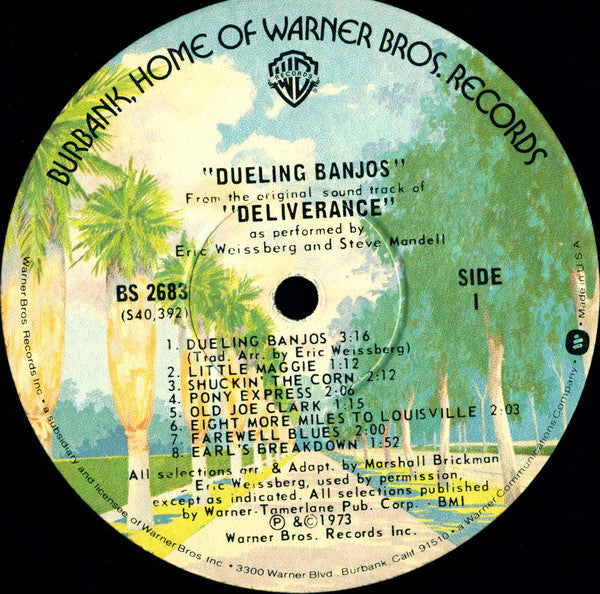 Eric Weissberg And Steve Mandell : Dueling Banjos From The Original Motion Picture Soundtrack Deliverance And Additional Music (LP, Album, RE, Los)