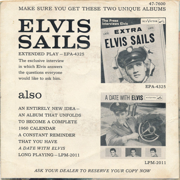 Elvis Presley : A Big Hunk O' Love (7", Single, Roc)