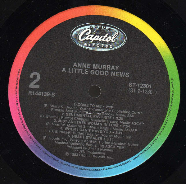 Anne Murray : A Little Good News (LP, Album, Club)