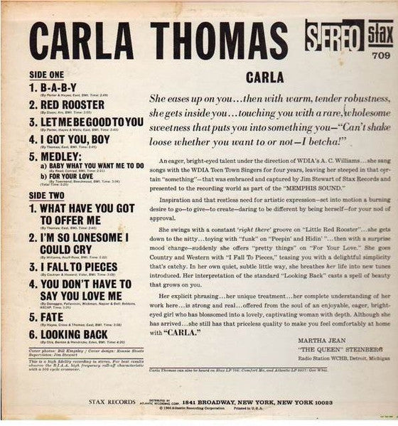 Carla Thomas : Carla (LP, Album, Mon)