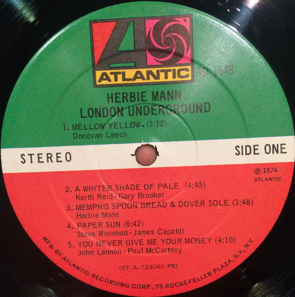 Herbie Mann : London Underground (LP, Album, PR )