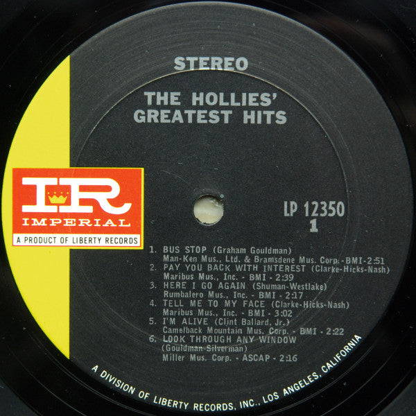 The Hollies : The Hollies' Greatest Hits (LP, Comp, San)