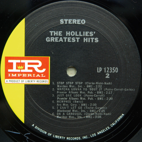 The Hollies : The Hollies' Greatest Hits (LP, Comp, San)