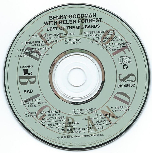 Benny Goodman With Helen Forrest : Best Of Big Bands (CD, Comp)