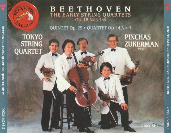 Ludwig van Beethoven - Tokyo String Quartet, Pinchas Zukerman : The Early String Quartets: Op. 18 Nos. 1-6 • Quintet Op. 29 • Quartet Op. 14 No. 1 (3xCD, Album, RP)
