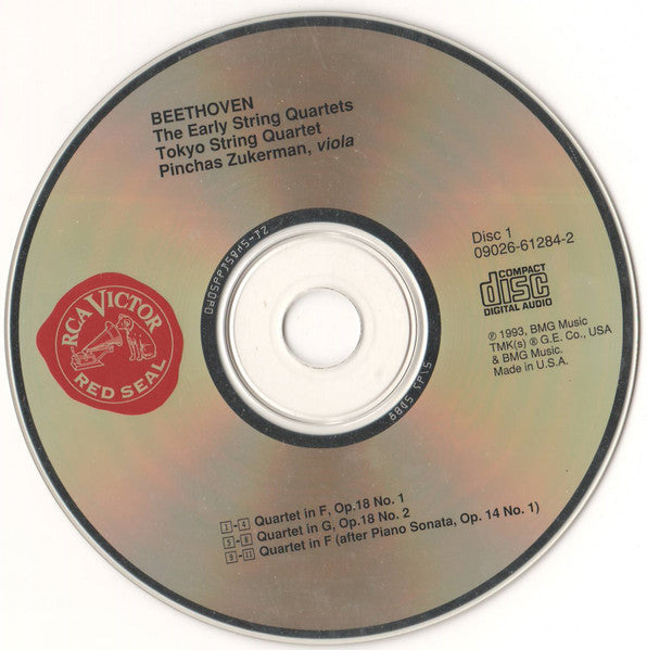Ludwig van Beethoven - Tokyo String Quartet, Pinchas Zukerman : The Early String Quartets: Op. 18 Nos. 1-6 • Quintet Op. 29 • Quartet Op. 14 No. 1 (3xCD, Album, RP)