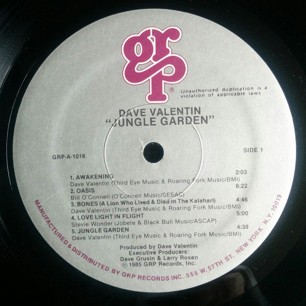Dave Valentin : Jungle Garden (LP, Album, Tra)