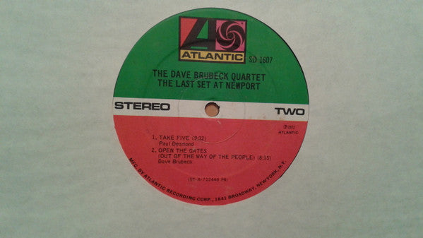 The Dave Brubeck Quartet Featuring Gerry Mulligan, Alan Dawson, Jack Six : The Last Set At Newport (LP, Album)
