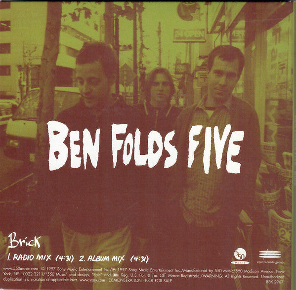 Ben Folds Five : Brick (CD, Promo)