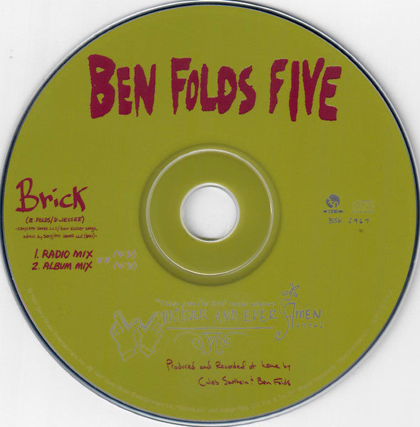 Ben Folds Five : Brick (CD, Promo)