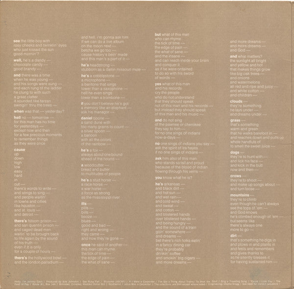 Johnny Cash : Hello, I'm Johnny Cash (LP, Album, Ter)