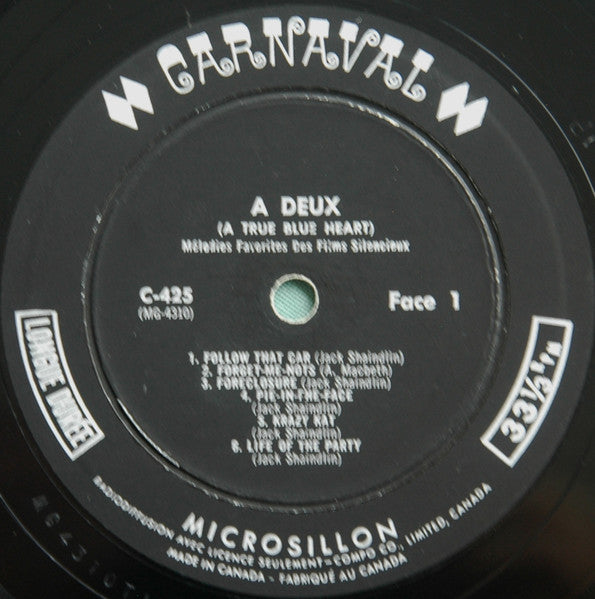 Jack Shaindlin : À Deux (A True Blue Heart) (LP, Mono)