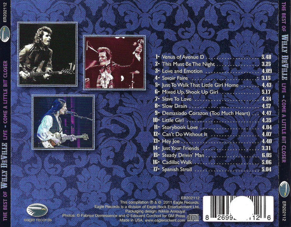 Willy DeVille : The Best Of Willy DeVille Live - Come A Little Bit Closer (CD, Comp)