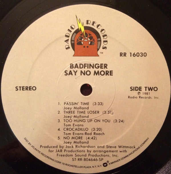 Badfinger : Say No More (LP, Album, SP )
