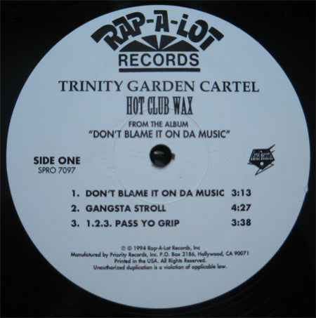 Trinity Garden Cartel : Hot Club Wax (12", Smplr)